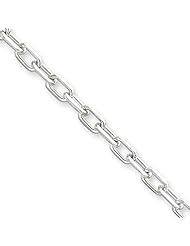 Sterling Silver 3.5mm Fancy Diamond cut Open Link Cable Chain