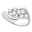 14K White Gold Diamond Ring - 0.33 Ct.