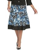Charter Club Printed Cutout-Detail A-Line Skirt