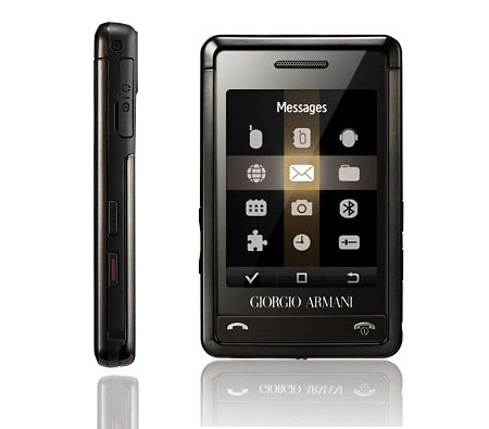 Samsung P520 Armani Unlocked Cell Phone with 3.15 MP Camera, MP3/Video Player, MicroSD Slot--International Version with Warranty (Black)