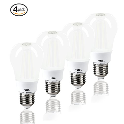 LED Light Bulbs for Home 60 watt Equivalent 8 Watt lights A19 Brightest Bulb Energy Star Soft White Glow Lighting 3000K 810 Lumens 2 Year Warranty 4-Pack