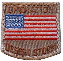 US War on Terror Embroidered Iron On Patch - Desert Warfare Collection - US Operation Desert Storm Crest Applique