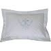 Blue and White Pillow Slip with Fleur de Lis design