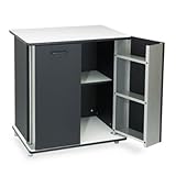Vertiflex Refreshment Stand, 2-Shelf, 29-1/2w x 21d x 33-1/2h, Black/White Vertiflex Refreshment Stand, 2-Shelf, 29-1/2w x 21d x 33-1/2h, Black/White