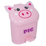Pink Pig Small Trash Can