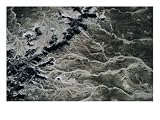 Aerial of the Petrified Forest, Petrified Forest National Park, USA Places Photographic Poster Print by Jim Wark, 24x18