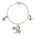 Clayvision Cheerleader Super Star Three Charm Bracelet