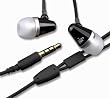MEElectronics M2P-BK Sound-Isolating In-Ear Headphones with Microphone (Black)