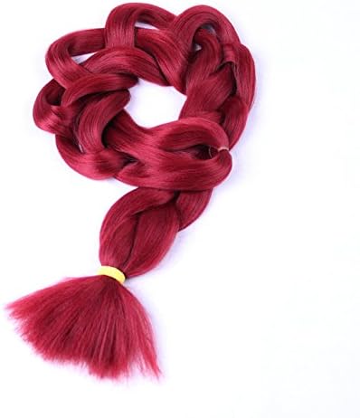 New Bee Hair(TM)1Pcs/Lot Kanekalon Jumbo Braiding Hair 82'' Synthetic Red Color High Temperature Fiber Jumbo Braid Hair/165G