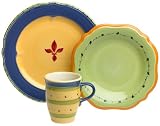 Pfaltzgraff Pistoulet Blue 12-Piece Dinnerware Set, Service for 4