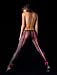 Black Fishnet Pantyhose Hot Pink Lace Up Back