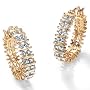 Dia. Acc. 18k over sterling silver Hoop Earrings