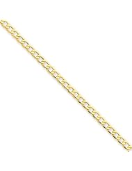 14k Yellow Gold 18in 3.35mm Lightweight Curb Link Necklace Chain