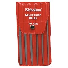 Nicholson 6 Piece Hobby File Set (Carded), 5-1/2" Length