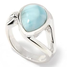 Sterling Silver "Seduction" Larimar Ring by 