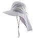 Child Sun Protection Cap Wide Brim Hat with Neck Flap UPF 50+ Kids (3T-7T)