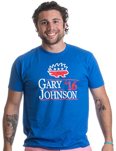 GARY JOHNSON '16 | Libertarian for US President 2016 Election Unisex T-shirt-(Adult,L)