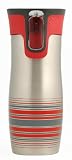 Contigo Autoseal West Loop 16-Ounce Stainless Steel Travel Mug, Red Stripe