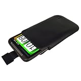 iGadgitz Black Genuine Leather Pouch Case Cover for HTC Desire HD Android S ....