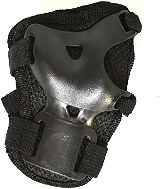 RoverFX Adjustable Elbow Knee Wrist Protective Safety Pad Guard 6pcs Gear Set (Black)