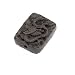 Black Cinnabar Rectangle Focal Pendant Bead Carved Dragon 25x20mm (1)