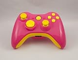 GLOSS PINK/YELLOW Xbox 360 Modded Controller (Rapid Fire) COD MW3, Black Ops, MW2, MOD GAMEPAD