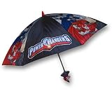 Power Rangers Boy's Black Umbrella with 3D Handle