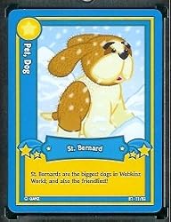 Ganz WebKinz Trading Card #11 St. Bernard - Mint Condition - Shipped in Protective Case!
