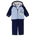 Newborn Boys' Just One Year 3-piece Varsity/Bear Cardigan Set - Blue