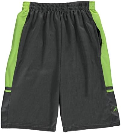 Pro Player Big Boys' "Shiny Stripe" Athletic Shorts - dark gray, 10 - 12