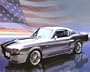 (24x36) Shelby Mustang - GT500, American Flag, Art Poster Print