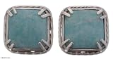 Amazonite earrings, 'True Honor' 1 W 1 L