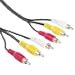 Hama 3 Phono to 3 Phono cable, 2m