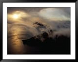 Clouds Sweeping Down into the Caldera at Sunrise, Crater Lake National Park, USA Framed Art Poster Print by Ryan Fox, 49x39