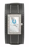 Indianapolis Colts Starlette Wide Black Leather Watch