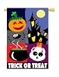 Trick or Treat Night Flag Indoor/outdoor 28" X 44"