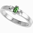 14K White Gold Emerald and Diamond Ring