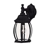 UPC 822920001697 product image for Savoy House 07069-BLK Exterior Collection 1-Light Wall Mount Lantern, Black Fini | upcitemdb.com