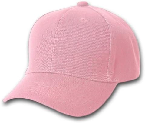 12 New Magic Headwear Plain Pink Velcro Wholesale Hats