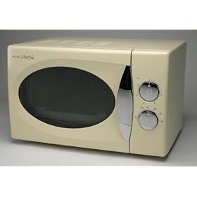 Hinari MX704CCR - Manual Control Microwave Cream with Chrome Handle & Buttons