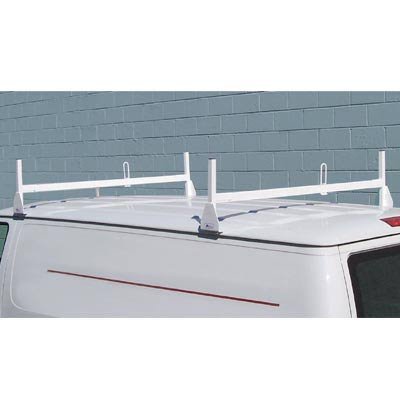 Single Aluminum Van Ladder Rack for Full-Size Vans: Up to 1995 Chevy GMC; Up to 2000... by Amer-Rac