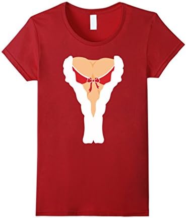Women's Christmas Special: Sexy Santa Costume Popular Funny T shirt Medium Cranberry