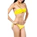 Yellow String Bikini Top & Bottom With Polka Dots
