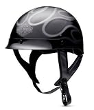 Harley-Davidson® Men's Motorcycle Stealth Flame Half Helmet. Helmet bag included. 98300-10VM