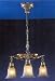 3-Light Arm Chandelier - Chrome Plated Brass -