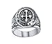 Stainless Steel Celtic Cross Band Vintage Medieval Biker Ring for Men