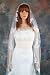 1 Tier White Cathedral Length Jeweled Mantilla Lace Bridal Wedding Veil