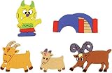 Three Billy Goats Gruff Finger Puppet Set