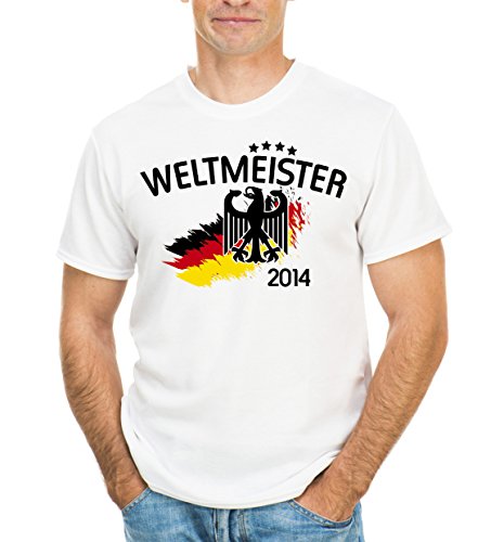 Deutschland Premium T-Shirt zur Fussball WM 2014 personalisiert mit eigener Rückennummer und Wunschname Gr.XXL