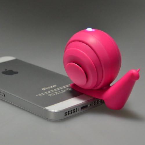Viigoo(TM) 2 in 1 Plastic Snail Bracket Audio Dock Portable Speaker Suitable For All 3.5mm Audio Output Devices Like Galaxy S4 S3 iPhone iPad -Red